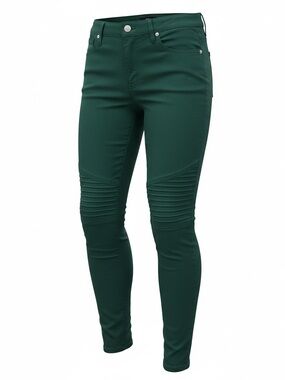 Joe Fresh Forest Green Skinny Moto Jeans